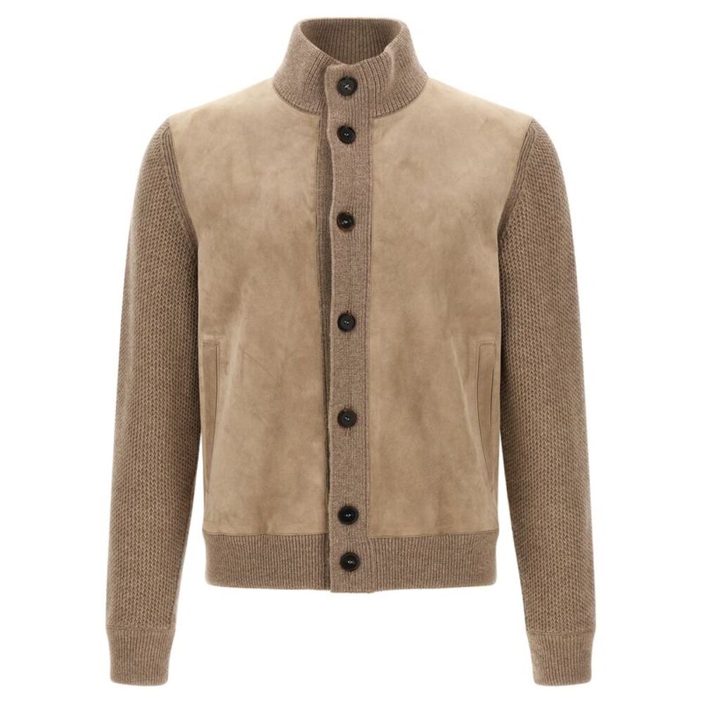 ZEGNA Beige Cashmere Men's Cardigan